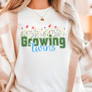 Mother's garden, twin mom, growing twins gift, Tri-Blend shirt