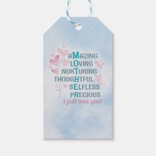 Mother's heart gift tags