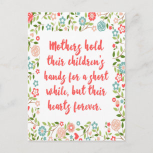 Mothers Hold Their Children Quote Postcard