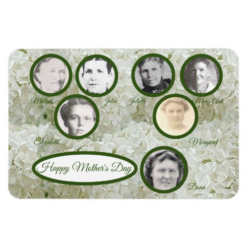 Mothers in Family Photos Snowball Floral  Magnet