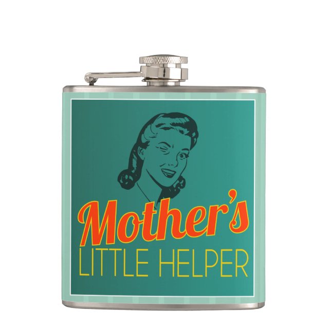 Mother's Little Helper Retro Colors Flask (Front)
