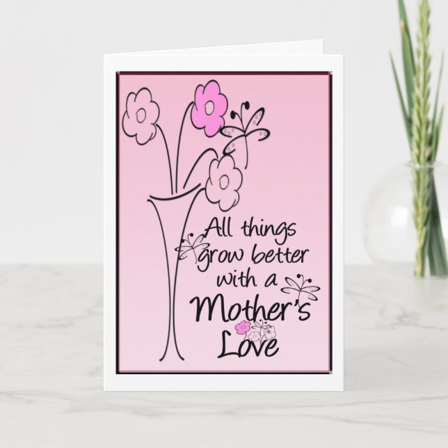 Mothers Love Flowers Card (Front)