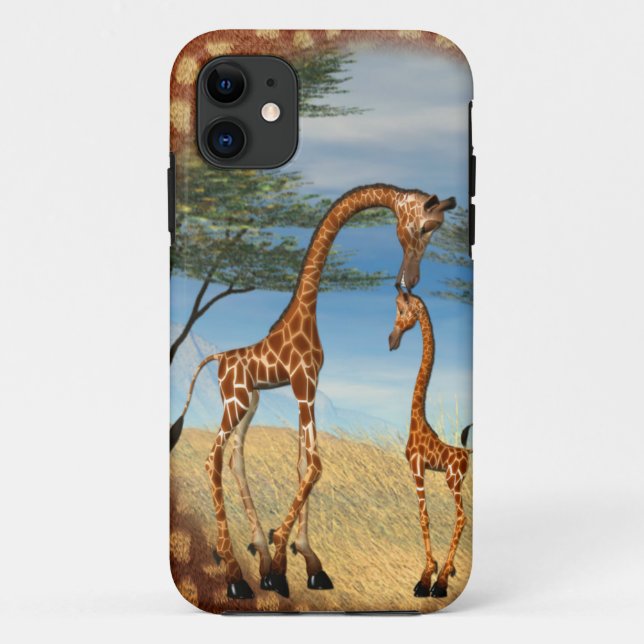 Mother's Love Giraffe Case-Mate iPhone Case (Back)