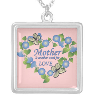 Mother's Love Heart Silver Plated Necklace