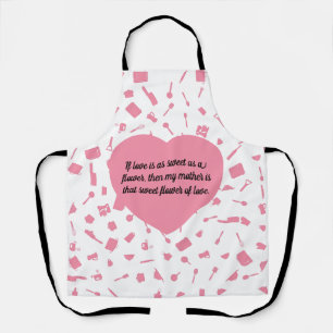 Mother's love kitchen. I Love You Mom Apron
