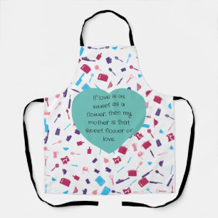 Mother's love kitchen. I Love You Mom Apron