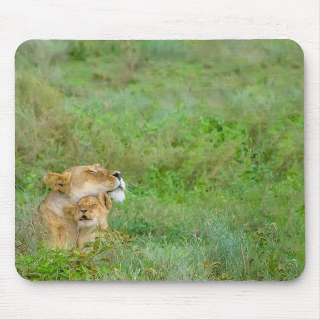 Mother's Love Lioness & Baby Mousepad (Front)