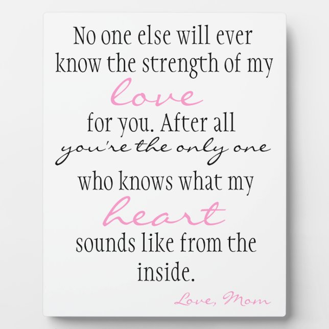 Mother's Love Plaque (Front)