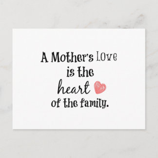 Mother's Love Quote Postcard