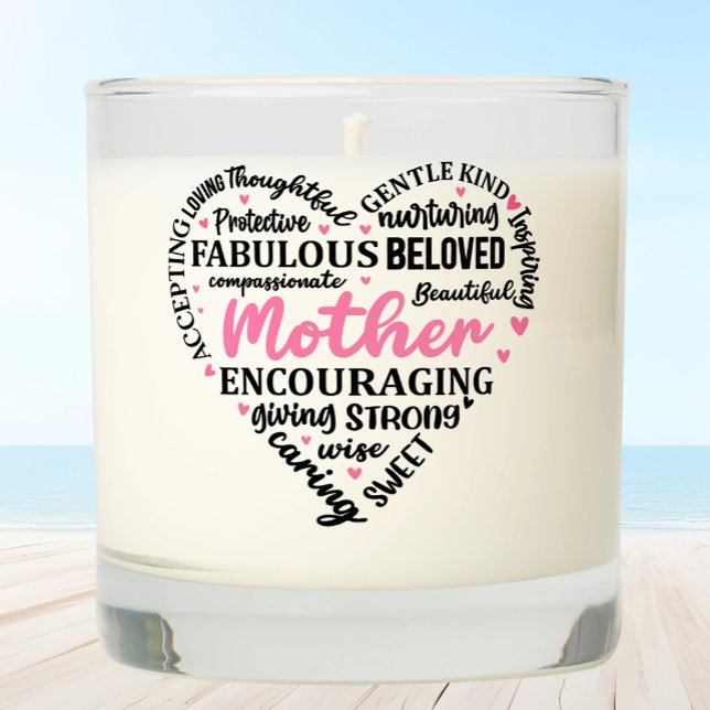 Mother's Love Word Cloud Scented Candle (Creator Uploaded)