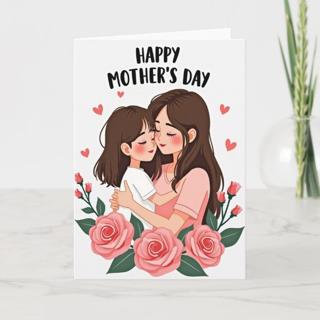 Mothers Loving Embrace Day Card (Front)