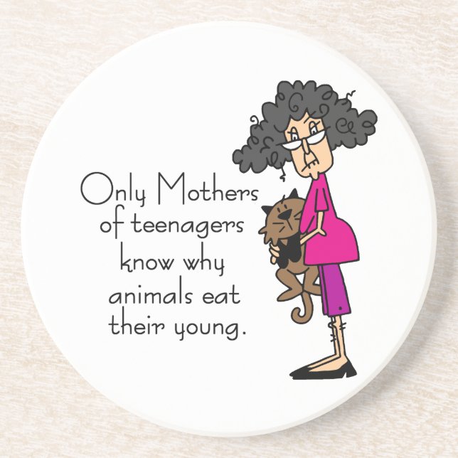 Mothers of Teenagers Drink Coaster (Front)