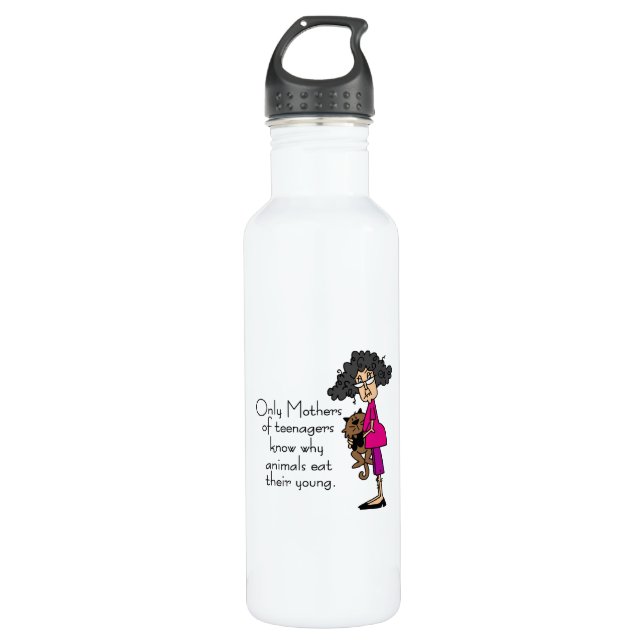 Mothers of Teenagers Water Bottle (Front)