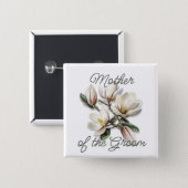 Mothers of the Bride Groom Pin Button (Front & Back)