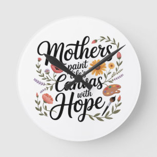 Mothers Paint Life's Canvas With Hope Round Clock