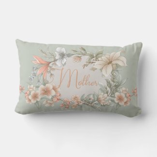 Mother's Peach and Sage Blue Floral