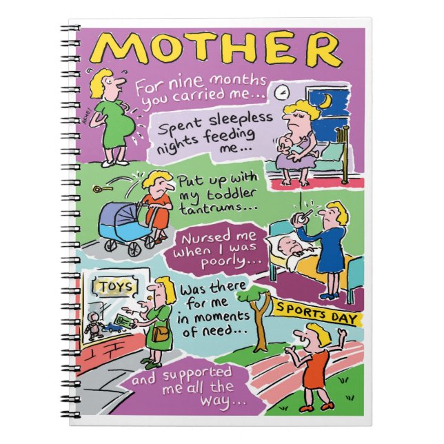 Mother's Personal Birthday Gift Notebook (Front)