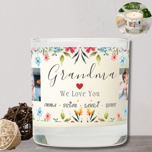 Mothers Personalized Family Photo Scented Candle