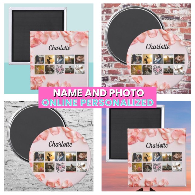 Mother's Photo Collage Script Best Mom Ever Magnet (Mother's Photo Collage Script Best Mom Ever Magnet
)