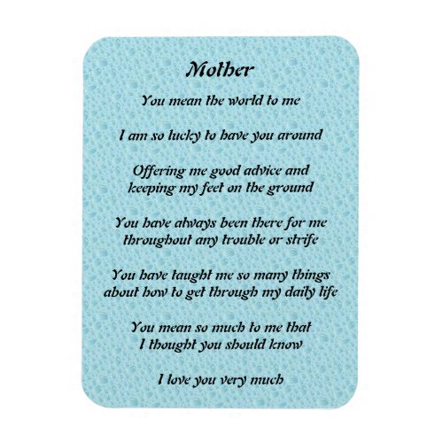 Mothers Poem Magnet