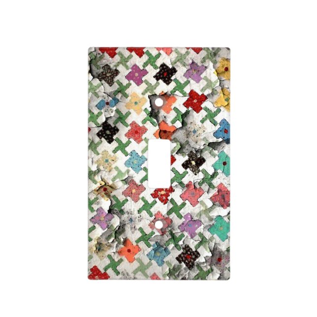 Mother's Quilt Light Switch Cover (Front)