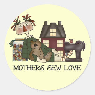 Mothers Sew Love T shirts and Gifts Classic Round Sticker