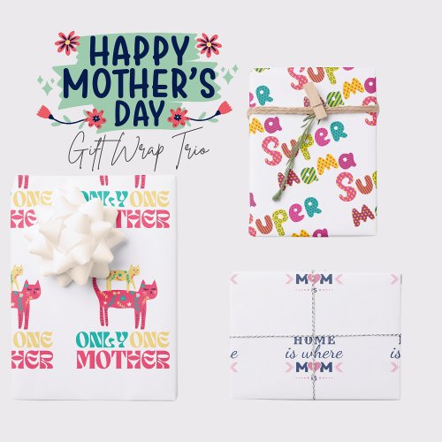 Mothers Touch Gift Wrap Trio