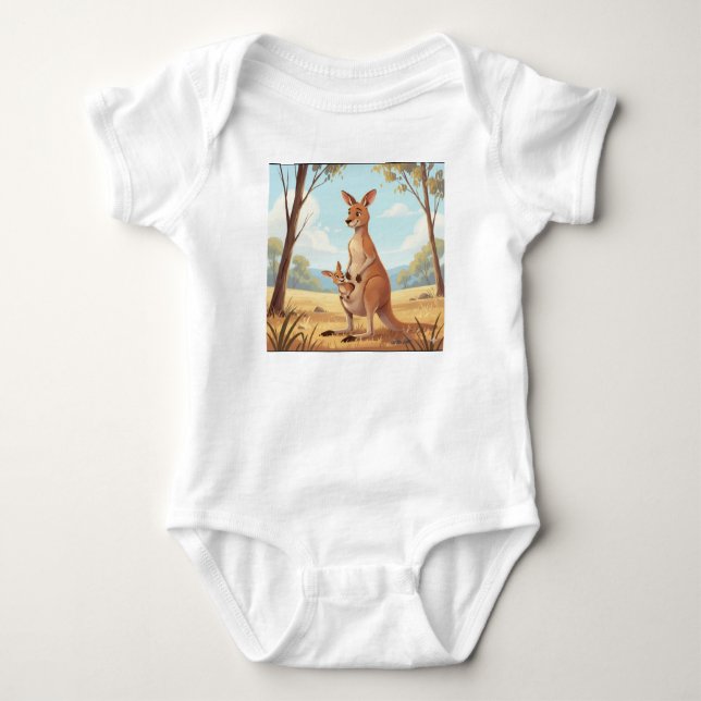 Mother's Warm Hug in the Wild Baby Bodysuit (Front)