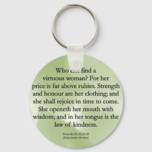 Mothers' Worth Cannot be Measured (Proverbs 31) Keychain