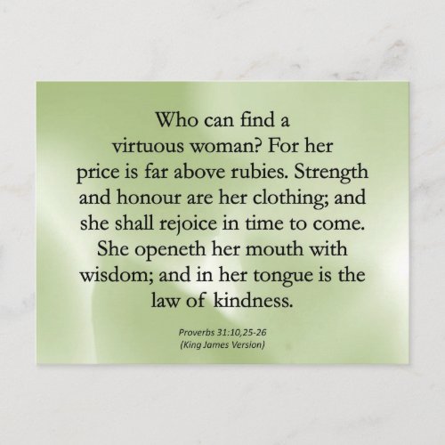 Mothers Worth Cannot be Measured  Proverbs 31 Postcard
