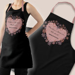 #Mother'sDayHashtag Mother's Deserve The Best Apron<br><div class="desc">The #Mother'sDayHashtag Mother's Deserve The Best Apron features the motto on a pink heart framed by a floral doodle. The black workwear apron is part of the Black Pink Hair Stylist Business Cards & Suite collection. Add your motto and hashtag to make it work for your salon. For more branding...</div>