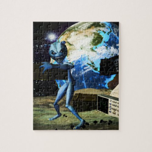 Mothership Alien Pirate Jigsaw Puzzle
