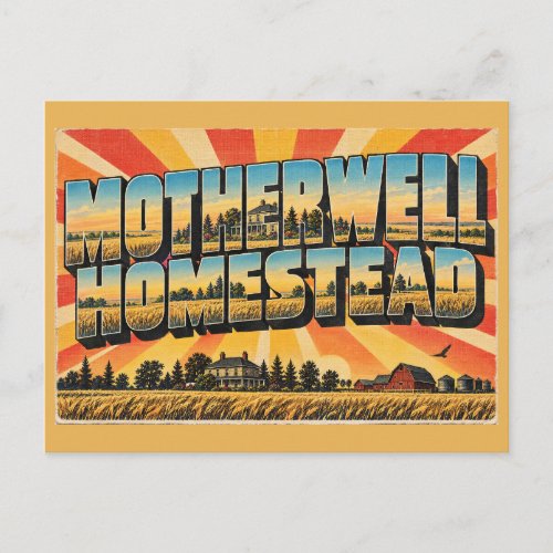 Motherwell Homestead SK Pioneer Stone House Art Postcard