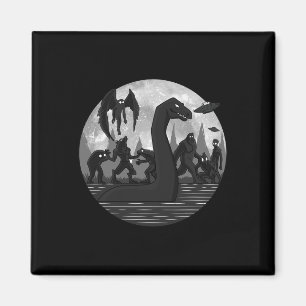 Mothman Bigfoot Loch Ness Monster Aliens Ufo Fun C Magnet
