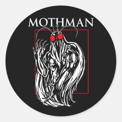 Mothman Classic Round Sticker