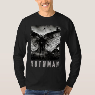 Mothman Creepy Photo Cryptid Distressed T-Shirt
