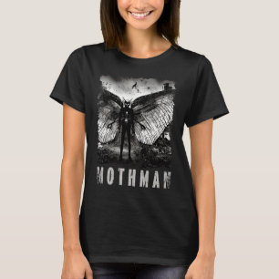 Mothman Creepy Photo Cryptid Distressed T-Shirt