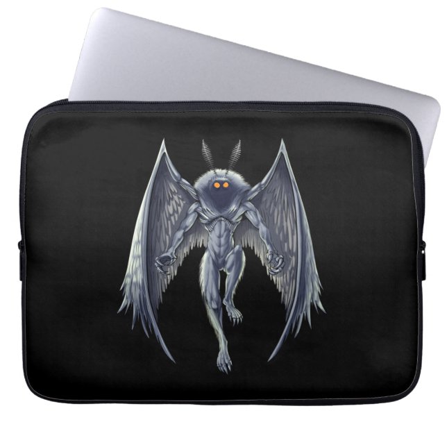 Mothman Cryptid Creature Laptop Sleeve (Front)