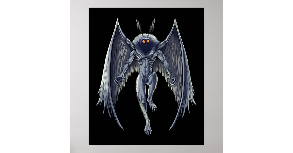 Mothman Cryptid Creature Poster | Zazzle