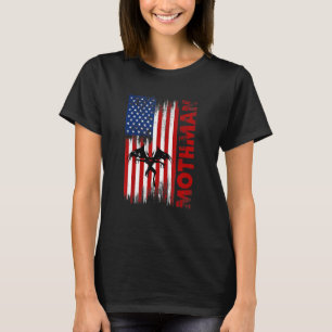 Mothman Cryptid Cryptozoology American Flag T-Shirt