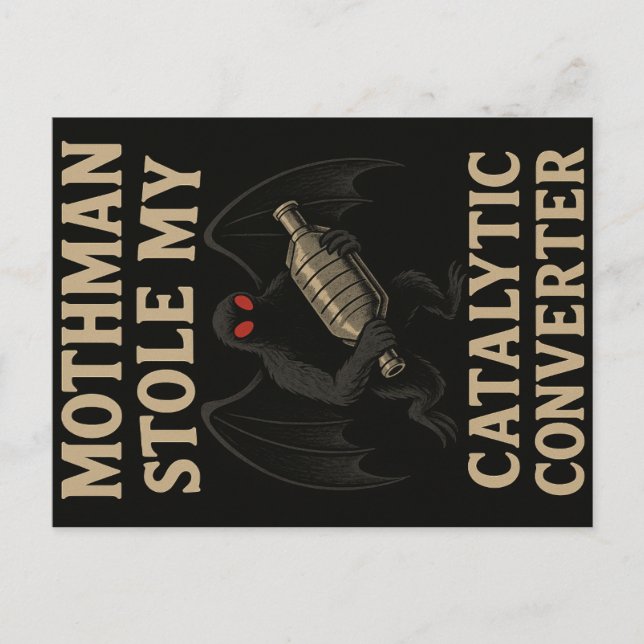 Mothman Cryptid Postcard (Front)