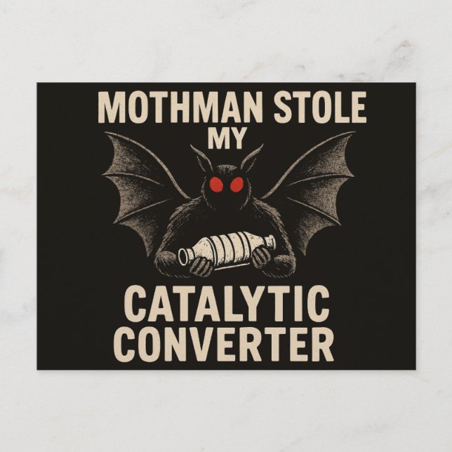 Mothman Cryptid Postcard (Front)