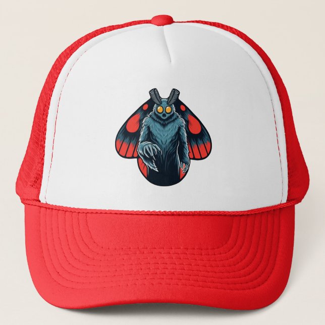 Mothman - Cryptid West Virginia Cryptozoology Trucker Hat (Front)