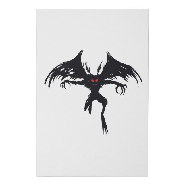 MOTHMAN FAUX CANVAS PRINT (Front)