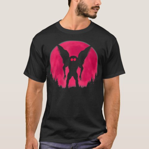 Mothman Full MoonLight Cool Cryptid For Men Women T_Shirt