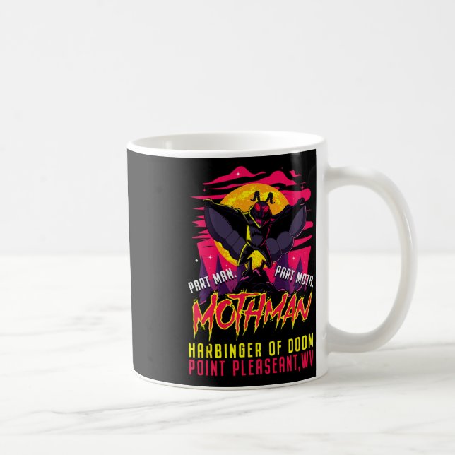 Mothman Fun Cryptid Harbinger Part Man Part Moth  Coffee Mug (Right)