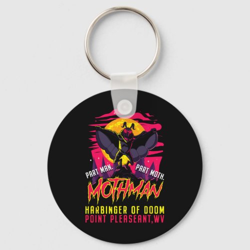 Mothman Fun Cryptid Harbinger Part Man Part Moth  Keychain