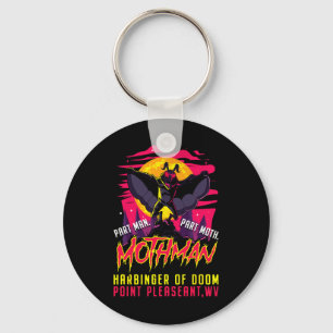 Mothman Fun Cryptid Harbinger Part Man Part Moth Keychain