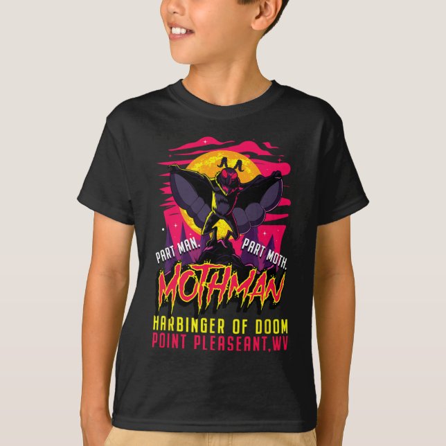 Mothman Fun Cryptid Harbinger Part Man Part Moth  T-Shirt (Front)