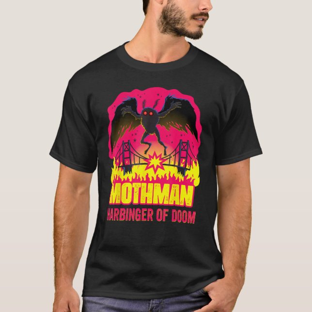 Mothman Harbinger Of Doom Folklore Creepy Cryptid  T-Shirt (Front)